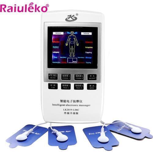 TENS Acupuncture Therapy Massager Electric Pulse Muscle Stimulator Pain Relief Digital Therapy Massager with Moxibustion Belt