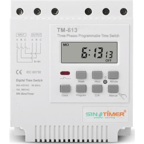 Three Phases 380V 415V TIMER Programmable Switch, Time Relay