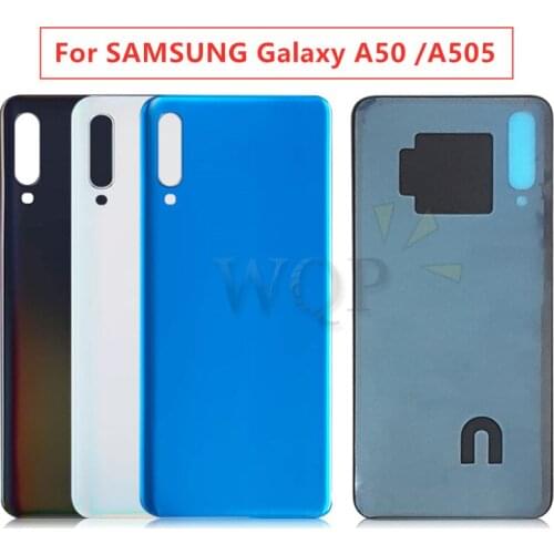 For SAMSUNG Galaxy A50 A505 2019 Back Battery Cover Door Rear plastic soft Housing Case Replace For SAMSUNG A50 Battery Cover