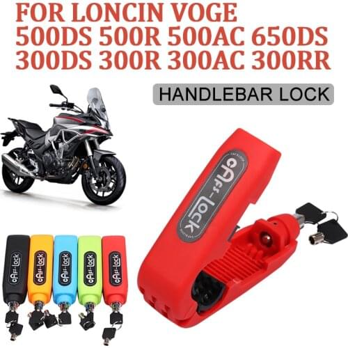 Motorcycle Handlebar Lock For Loncin VOGE 500DS 500R 650DS 500 650 DS 300R Brake Handle Lock Imitating Steal Lock Pull Rod Parts