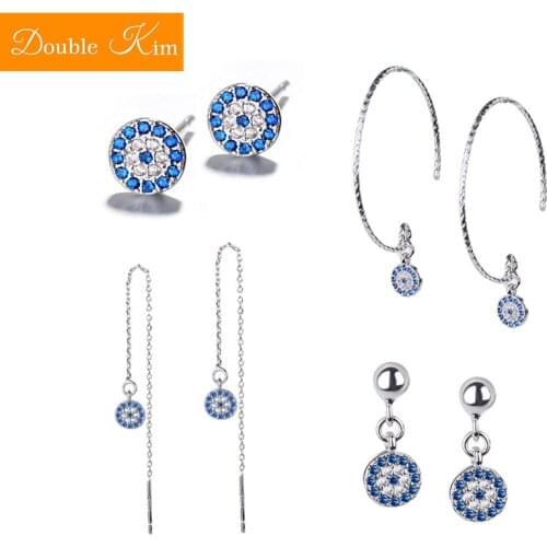 Eye of the demon Stud Earrings Titanium Stainless Steel Inlaid Zircon Earrings Fashion Trendy Women Jewelry Gift