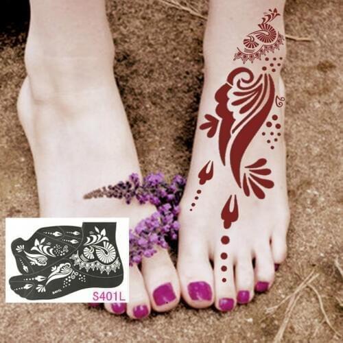 1sheet Tattoo Templates foot/feet 16models henna tattoo stencils for airbrushing professional new Body Painting Hot sale sexy