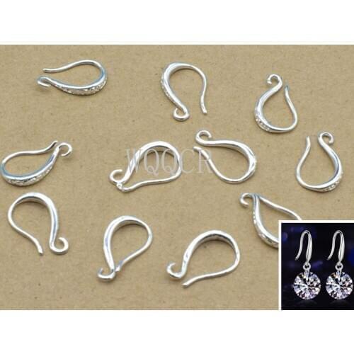 10PCS Height 9*15MM 925 sterling silver Color Plated Brass with Earrings Hook High Quality Diy Jewelry Accessories