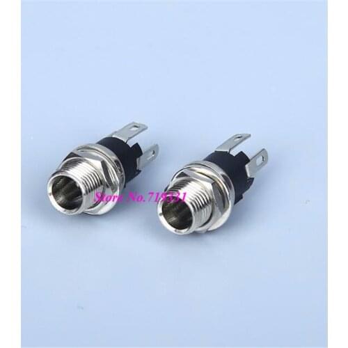 1000pcs High Quality Copper DC Power Supply Jack Socket Female Panel Mount Connector 5.5x2.1mm