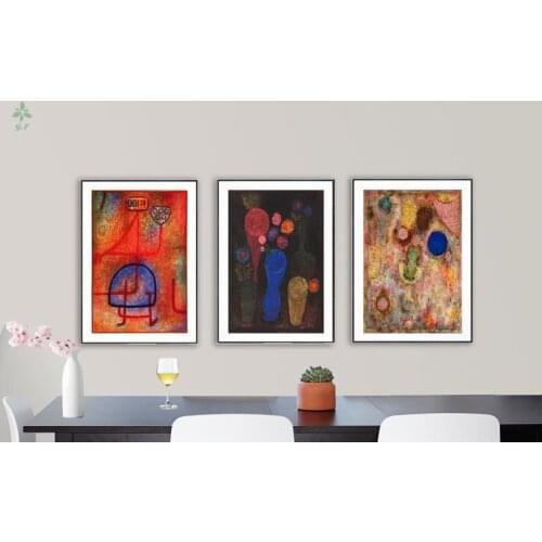 3 Fine Art Prints La Belle Jardiniere Flowers In Glasses Magic Garden Modern Painting Abstract Wall Decor