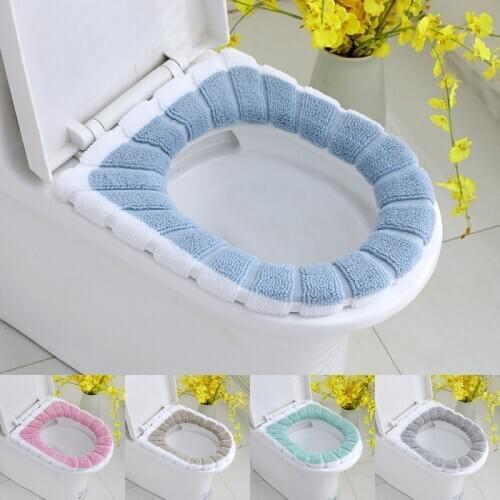 3PCS Universal Warm Soft Washable Toilet Seat Cover Mat Set Home Decor Closestool Mat Seat Case Toilet Lid Cover