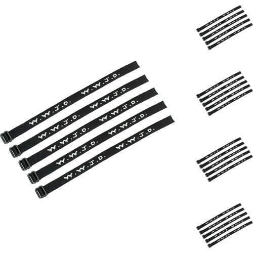 4pcs Black WWJD Bracelet, Religious Bracelet, What Would Jesus Do Bible Bookmark Gifts Bracelet, WWJD Sunday School Fundraising