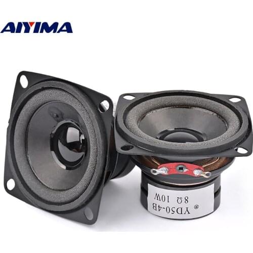 AIYIMA 2Pcs Portable Audio Speaker 8 Ohm 10W Mini Full Range Loudspeaker DIY Multimedia BT Speaker Home Theater