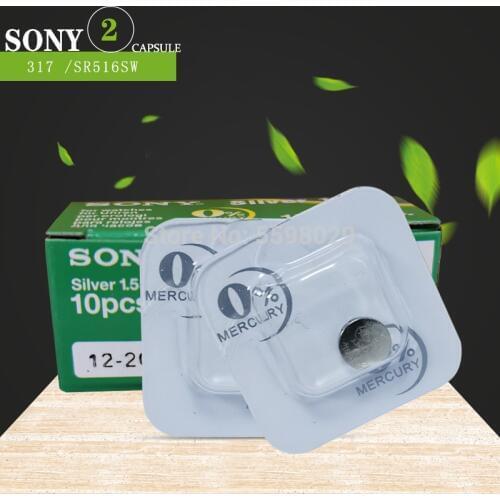 2PCS 1.55V Watch Battery For Sony 317 SR516SW Single grain Silver Oxide Coin Cell good quality MADE IN JAPAN