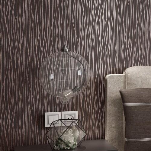 Beibehang Modern minimalist geometric lines non-woven wallpaper warm living room bedroom TV background wall plain wallpaper