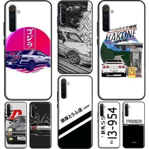 Japan Anime Initial D Car Case For OnePlus 8T 7T 6T 7 Pro 8 Pro Nord Cover For Realme 7 Pro 6 X7 X50 C3 Q2 Coque