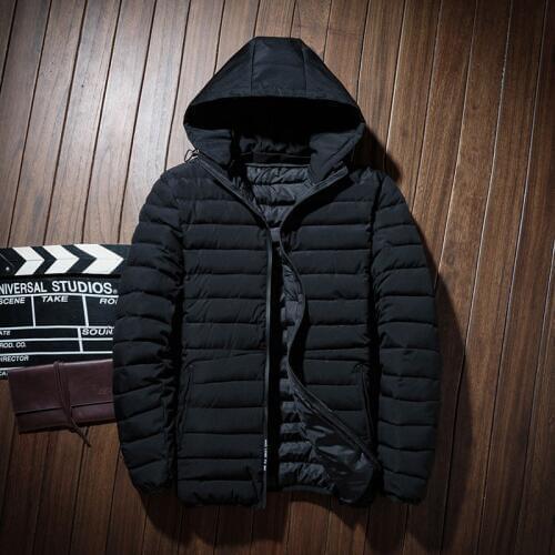 9XL Black Cotton Jacket For Men Winter Autumn 2019 Male Casual Classic Warm Thick Solid Zipper Parka Windbreaker Coat Baggy