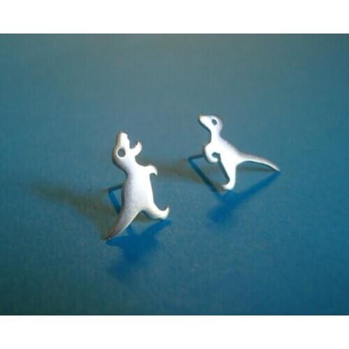 Daisies 10pcs/lot New Fashion Womens Animal Earrings Velociraptor Dinosaur Stud Earrings For Girl Gift