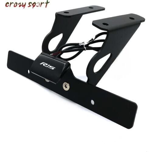 2020 License Plate Holder For YAMAHA R15 V3 R15V3 17-20 Motorcycl Fender Registration Tail Bracket LED