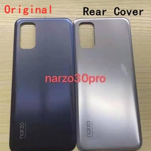 For Realme Narzo 30 Pro Back Cover Battery Cover Rear Door Case Panel For Realme Narzo 30 Pro Back Cover Housing No Camera Lens
