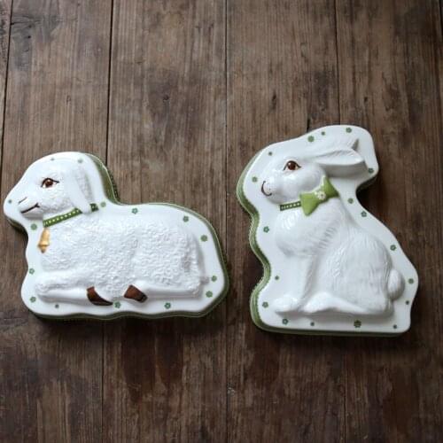Farmers Spring Ceramic Rabbit Lamb Bread Mold Baking Oven