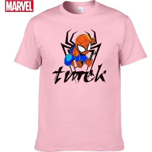 Marvel The Avengers Spider Man t-shirt Comfortable Breathable 100% cotton Fashion fgraphic t shirts Summer Top Mens shirts #106