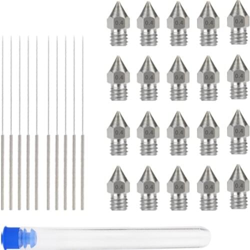 3D Printer Stainless Steel Nozzle Cleaning Needle Bit 0.4mm Accessories For CR10 Ender 3 Pro Ender 5
