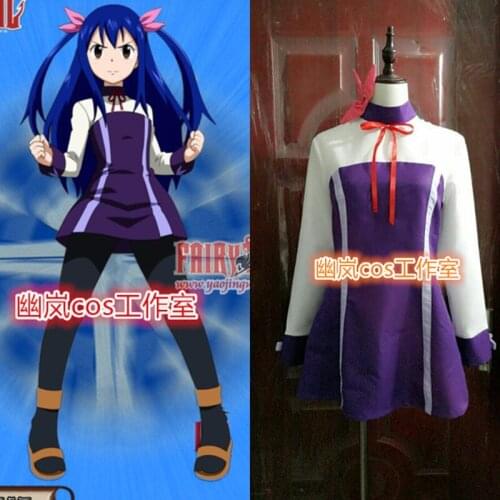 Cosplay Fairy Tail Anime cartoon Halloween party cos Wendy Marvell cosplay female costumes Can be tailored