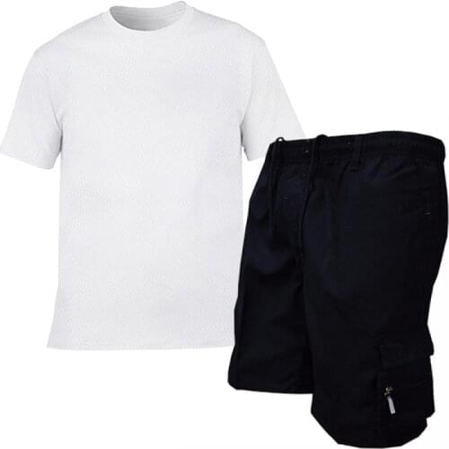 Summer Beach Shorts Sets Mens Clothing Suit Male Sets T-shirt +Shorts Summer Quick-drying Joggers Set Men Tracksuit Sportswear