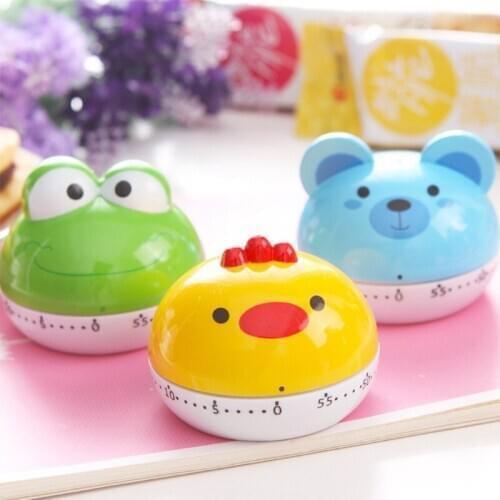 Creative Cute Cartoon Animal Timer Kitchen Cooking Timers Cooking Mechanical Alarm Clock Countdown Kitchen Accessories