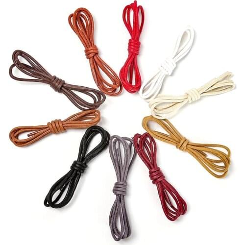 3mm Round Waxed Shoelaces Oxford Dress Canvas Sneaker Shoe Laces Unisex Strings 120cm / 47"
