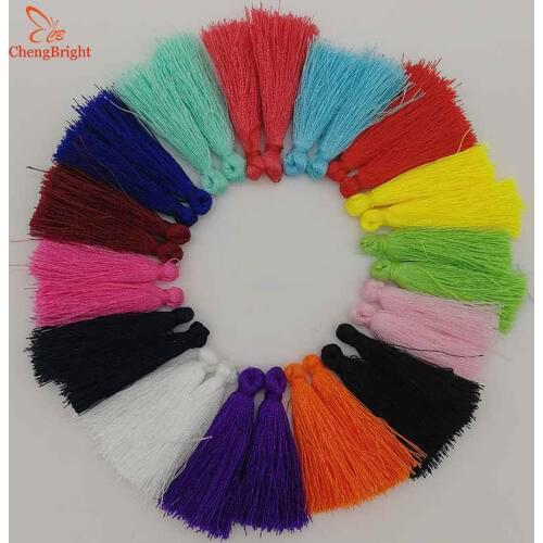 CHENGBRIGHT 10PCS Mini Lace Fringe Trim Tassel Fringe Trimming For Stage Clothes Accessories Lace Ribbon Tassel 45MM Long CRAFTS