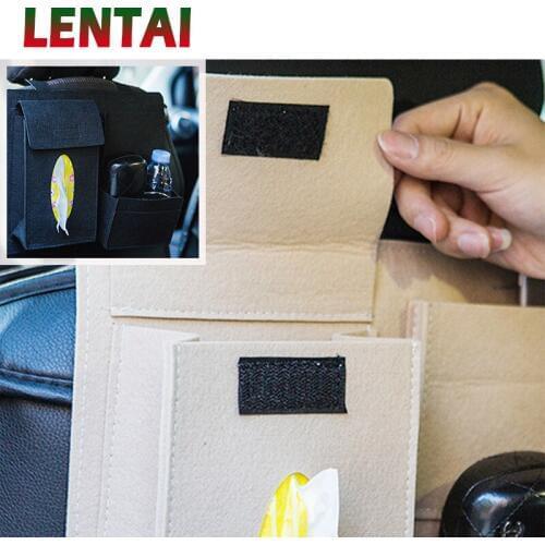LENTAI 1Pc Auto Car seat back storage bag Hanging Net For Cadillac ATS Volvo XC60 XC90 V70 S80 S60 Mercedes Benz W203 W204 W211