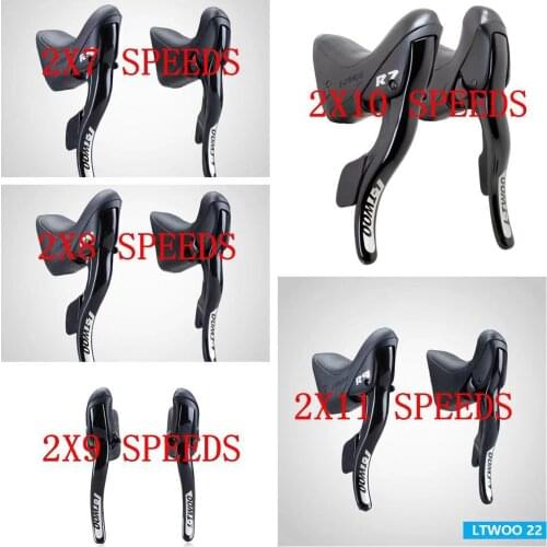 LTWOO camino cambios de bicicleta 2x7 2x8 2x9 2x10 2x11 velocidad bicicleta freno de palanca de cambio para R6800 R4700 Claris S