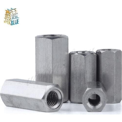 [M3 M4 M5 M6 M8 M10] 304 Stainless Steel Rod Long Coupling Nut Hex High Strength Hex Nutsert