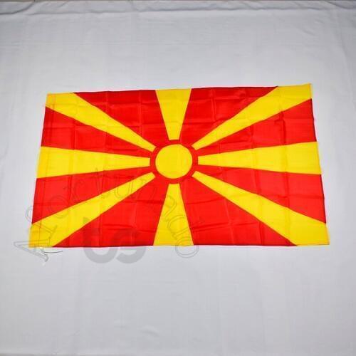 Macedonia 90*150cm flag Banner 3x5 Foot Hanging National flag for meet,Parade,party.Hanging,decoration