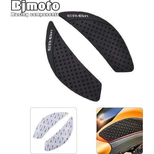 Motorcycle Black ER 6N Anti Slip Tank Pad Tankpad Motorbike Gas Protector Decals Stickers For Kawasaki ER6N ER-6N 2009-2015 2010