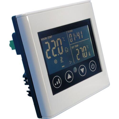 110~240VAC heat,cool mode fan coil room thermostat with timing