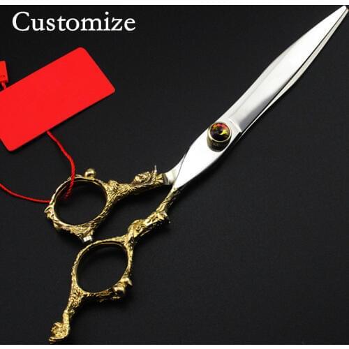 Customize Upscale 440c Monkey 7 inch shears dog grooming cutting hair scissors Pet barber clipper scissor hairdressing scissors