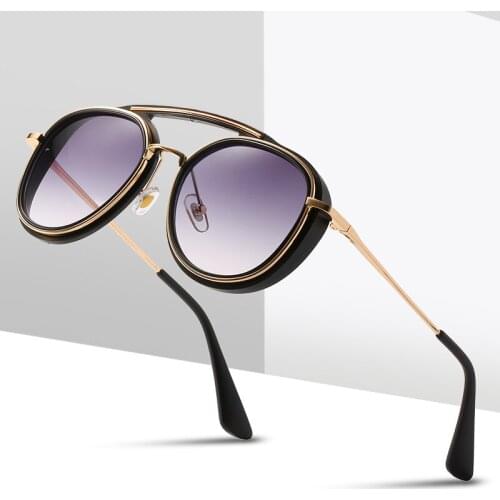 Pilot Round Sunglasses for Men Fashion Driving Decorative Goggle Metal Shade Glasses Women Classic Luxury Brand Designer Eyewear