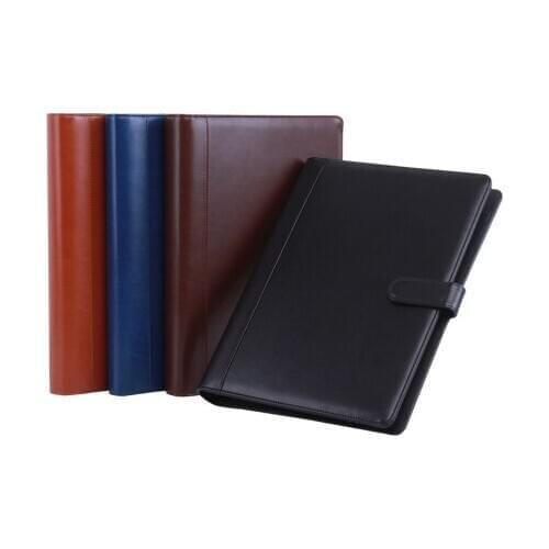 A4 Business Binder Calculator Clip File Folder Kawaii PU Briefcase Manager Office Padfolio Stationery Presentation Document Bag