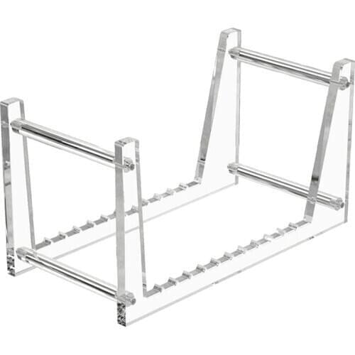 Clear Vinyl Record Stand Holder for Desktop Album Storage, Acrylic Vinyl Record Shelf Display 50 LPs