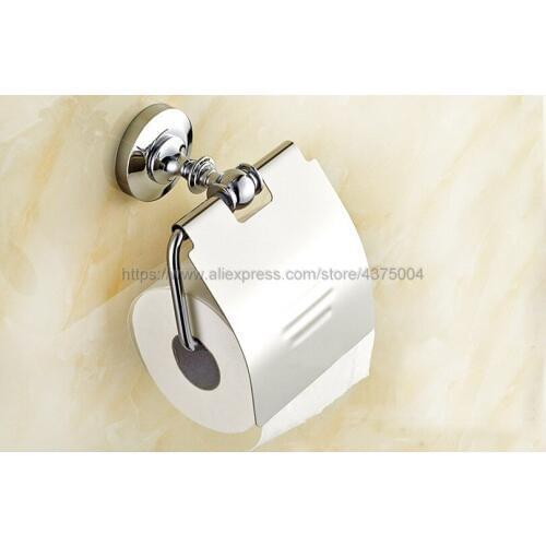 Polished Chrome Wall Mount Toilet paper Holder Toilet Tissue Paper Holder Bathroom Roll Paper Holder Nba804