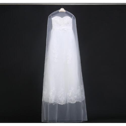 160cm 180cm Transparent Wedding Dress Dust Cover Soft Tulle Garment Bags Bridal Gown Scratch Resistant Net Yarn Bag 20pcs ZA1822
