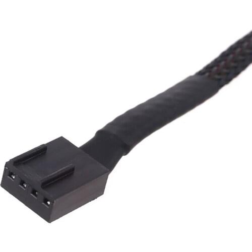 PWM Fan Hub PC Fan Splitter 6 Way Sleeved Power Supply Cable Adapter Internal Motherboard Fan Power Extension Cable Cord