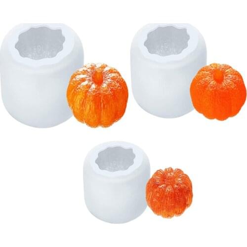 3D Mini Pumpkin Shape Candle Silicone Mold For Resin Soap Polymer Clay Plaster Handcraft Mould Halloween Home Decoration