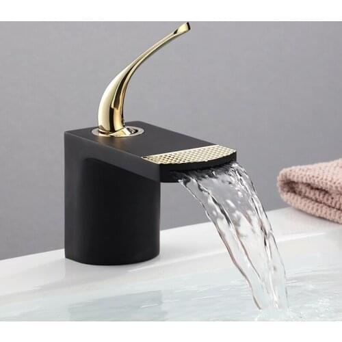 Basin Faucets Elegant Bathroom Faucet Hot and Cold Water Basin Mixer Tap Chrome Finish Brass Toilet Sink Water Crane Gold 855025