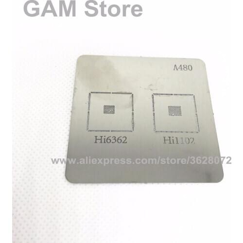 Hi6362 Hi1102 BGA Stencil Reballing IC Chip Pins Soldering BGA Direct Heating Template A480