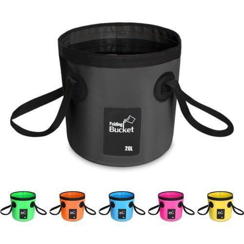 12L/20L 500D folding bucket fishing waterproof buckets portable folding bag storage outdoor car wash camping fishing bucket