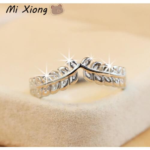 Mi Xiong S925 Sterling Silver Lady Ring Small Fresh Olive Leaf Craft Unique Boutique Elegant Charm Party Brand Jewelry