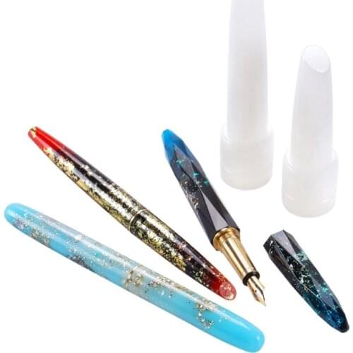 Silicone Pen Molds Resin Mold Pen Style Pen Casting Mold Epoxy Casting Mold for DIY Pen Candle Crafts Making Projects