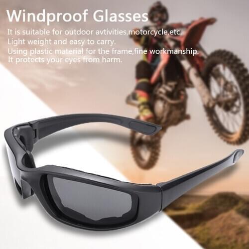 1pc Black Plastic Outdoor Dustproof Windproof Glasses Eyewear For Motorcycle Scooter Biker Racing Goggles Accessories