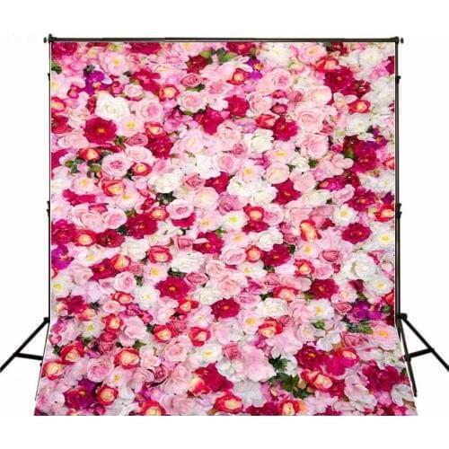 150*200cm pink white red flowers baby birthday backdrops background photography custom made backdrops photo studio props