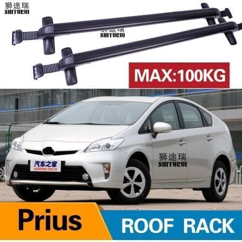 2Pcs Roof bars For TOYOTA Prius Sedan, 4-dr 2012+ Crew Aluminum Alloy Side Bars Cross Rails Roof Rack Luggage