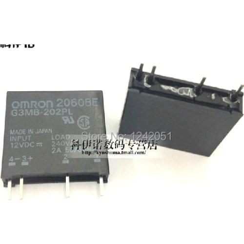 2pcs G3MB-202P DC-AC PCB SSR In 12VDC,Out 240V AC 2A Solid State Relay